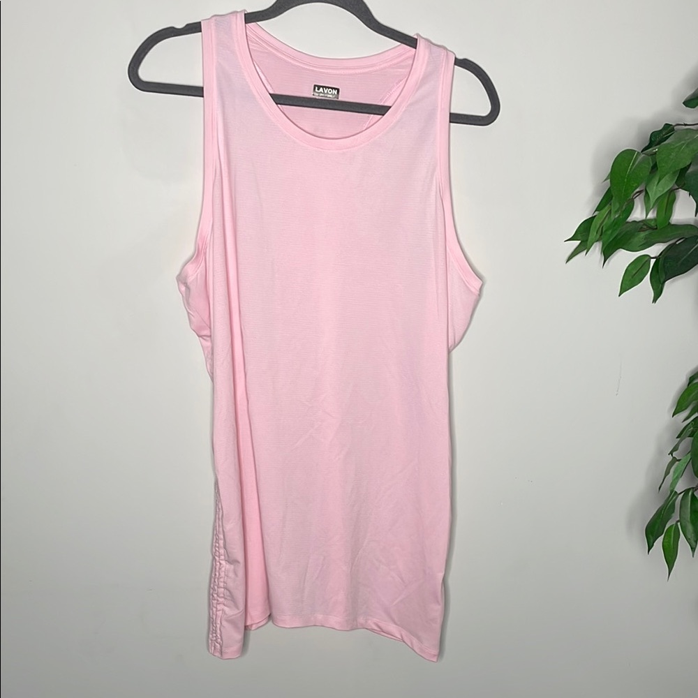 Lavon Pink Sleeveless Relaxed Tank Top